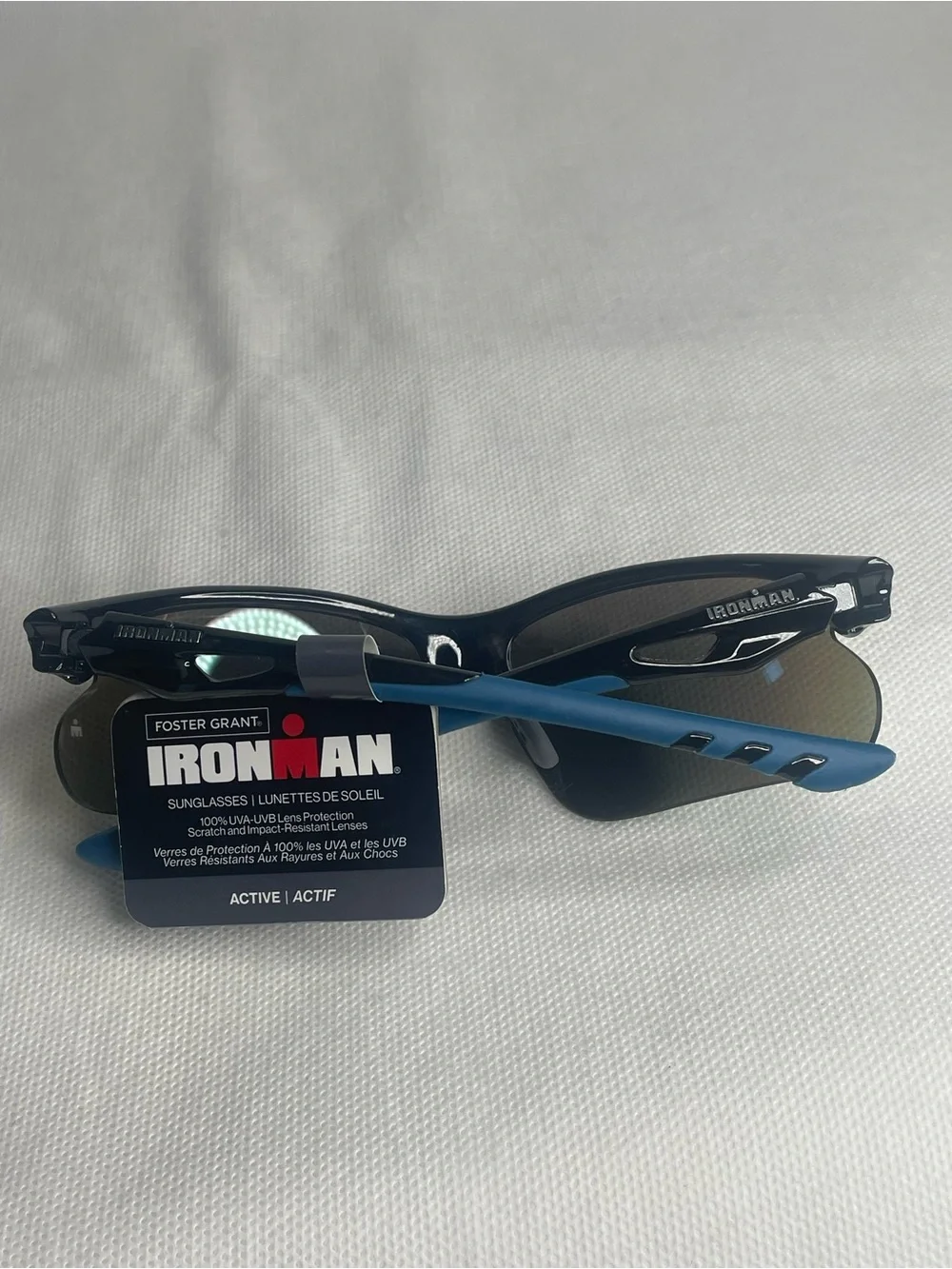 Ironman Ambition Blade Wrap Sports Sunglasses Crystal Gray Sapphire Blue SR0824